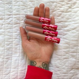 LOT OF 4 Lime Crime Matte Velvetines Lipstick
